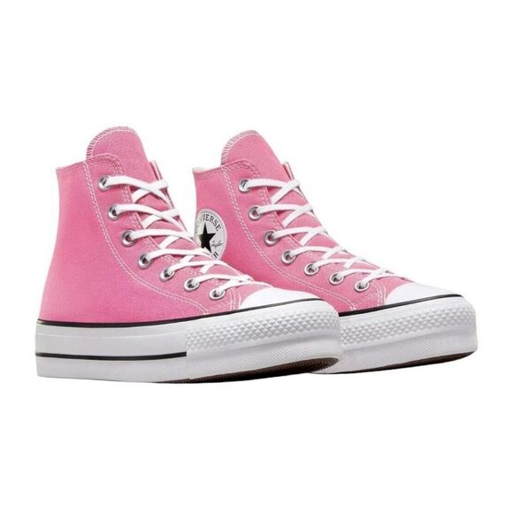 CONVERSE Women Chuck Taylor All Star Pink Platform Canvas High Top Sneakers - Picture 3 of 6